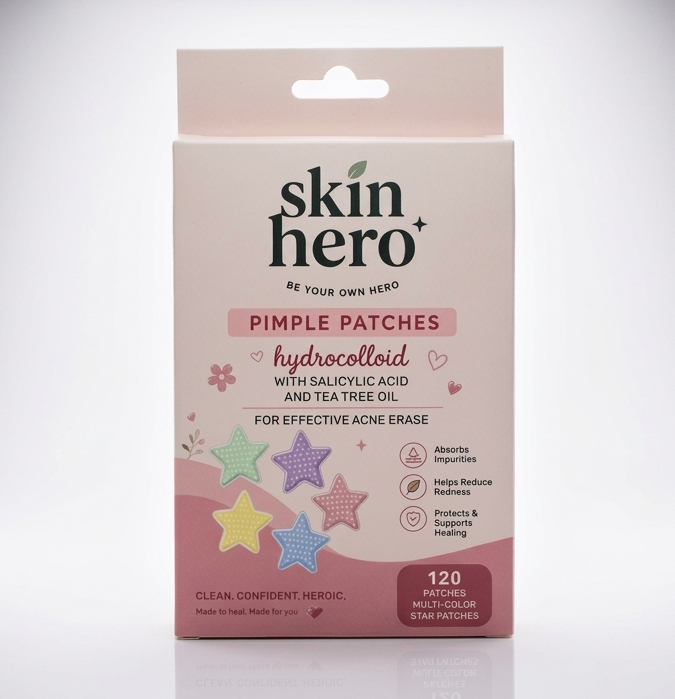 Skin Hero Hydrocolloid Star Pimple Patches